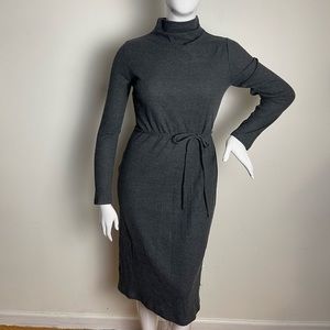 A NEW DAY Mock Turtleneck Belted Knit Midi Dress size‎ L